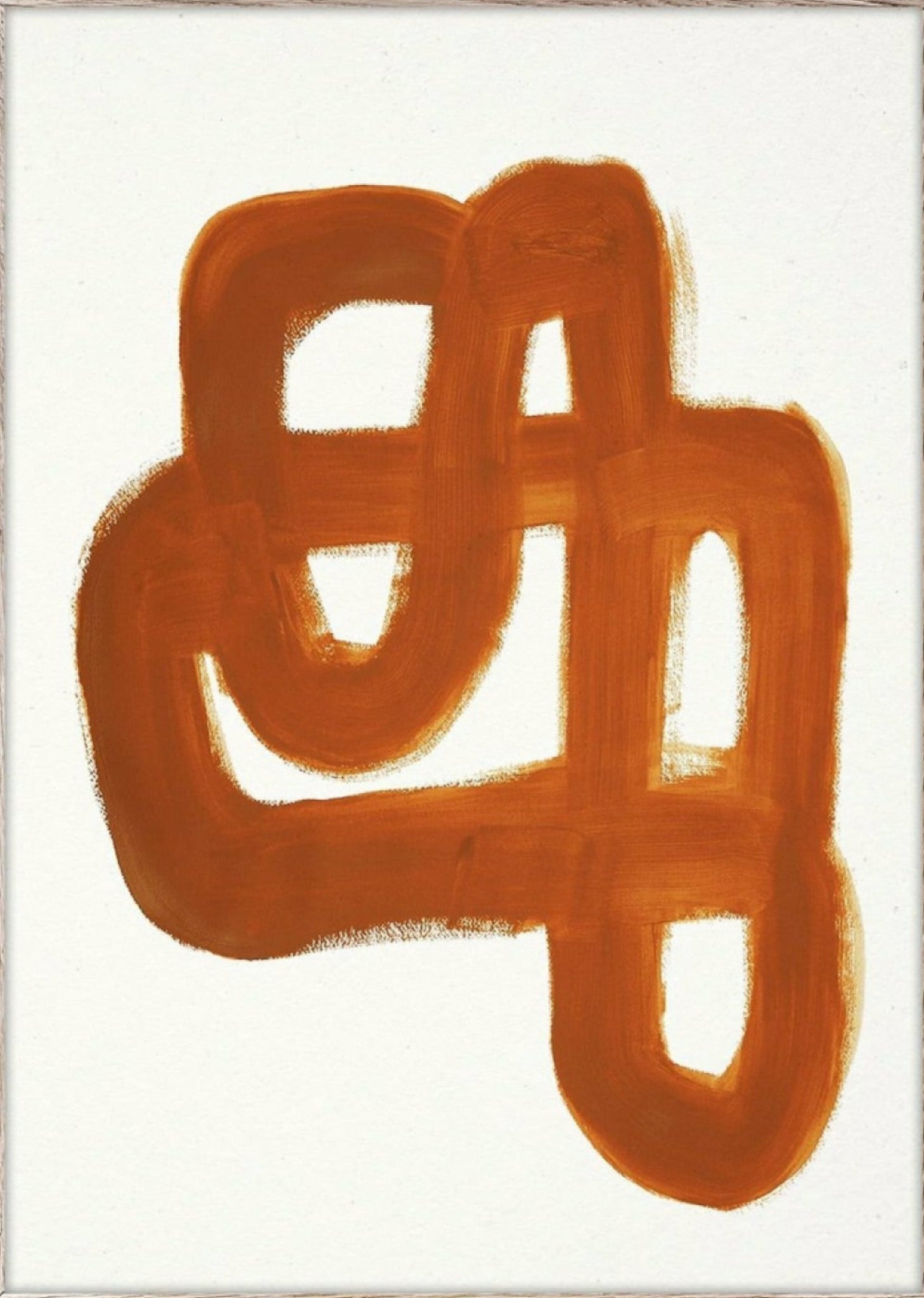 Paper Collective Orange Brush Poster, 50x70 Cm