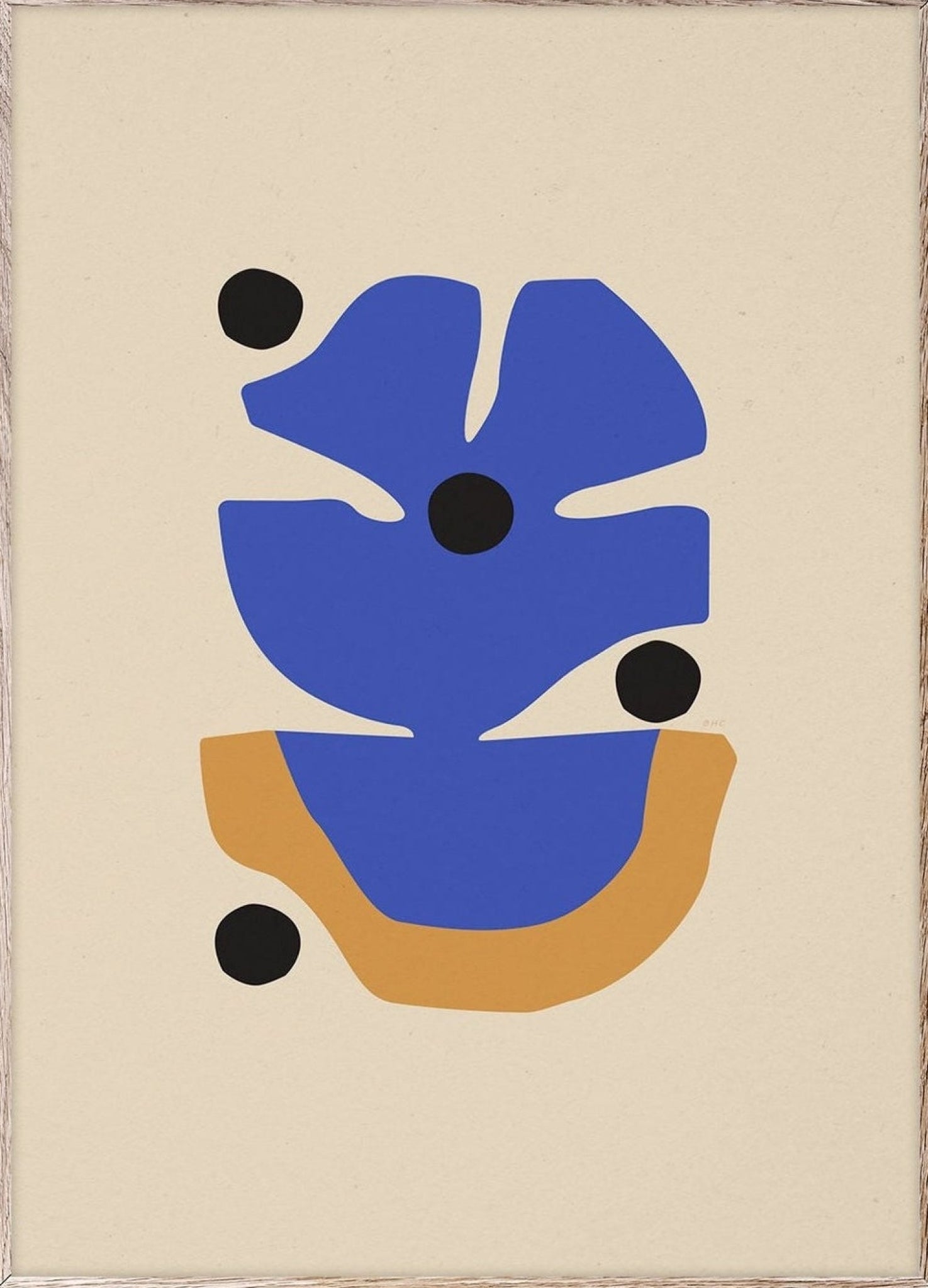 Paper Collective Flor Azul Poster, 30x40 Cm