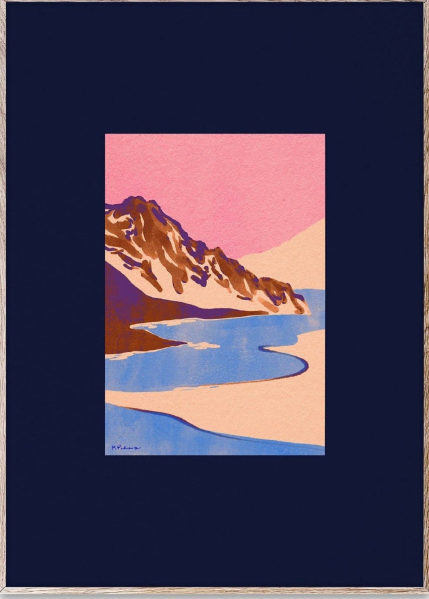 Paper Collective Orange Landscape Poster, 30x40 Cm