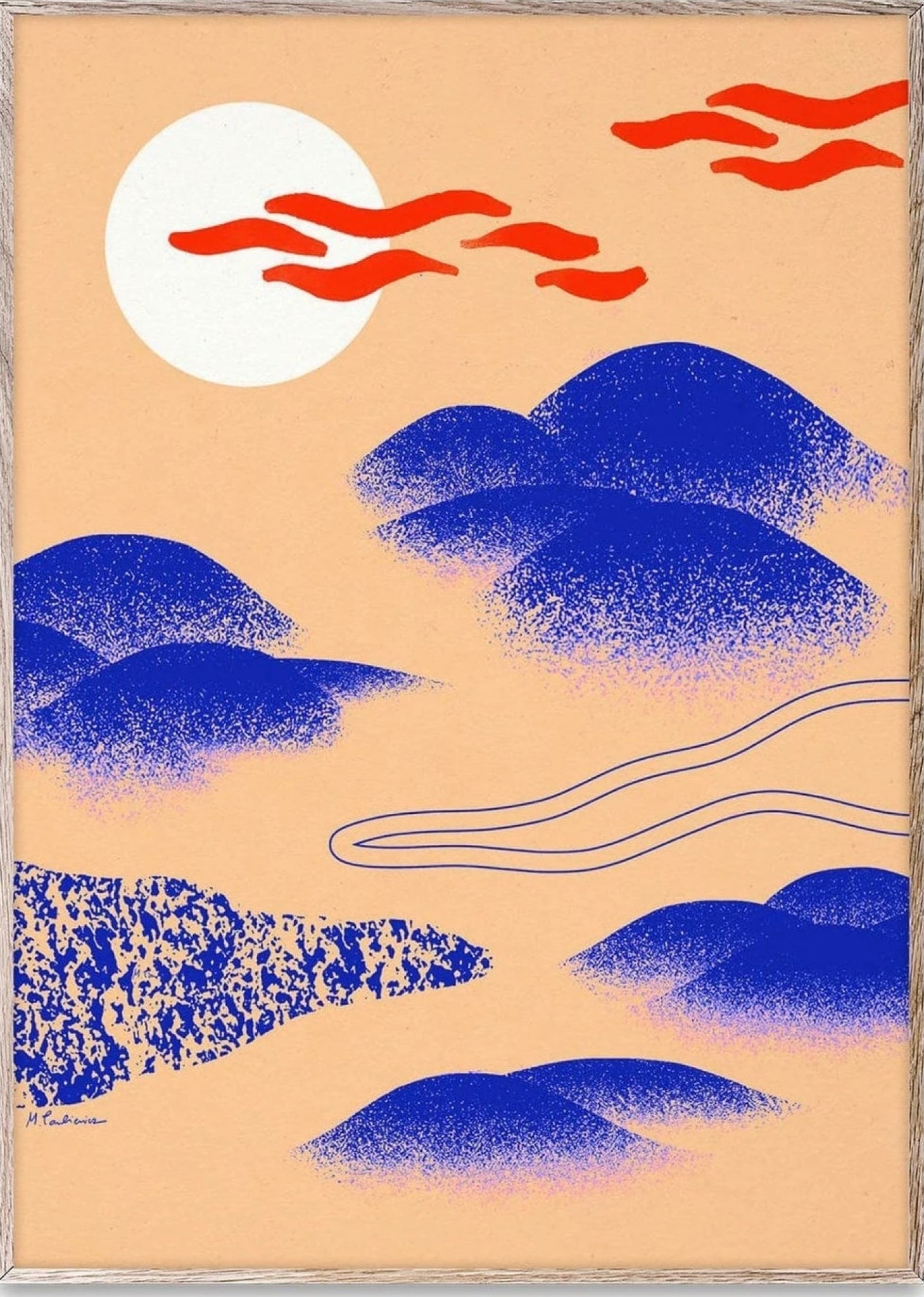 Paper Collective Japanese Hills Poster, 50x70 Cm