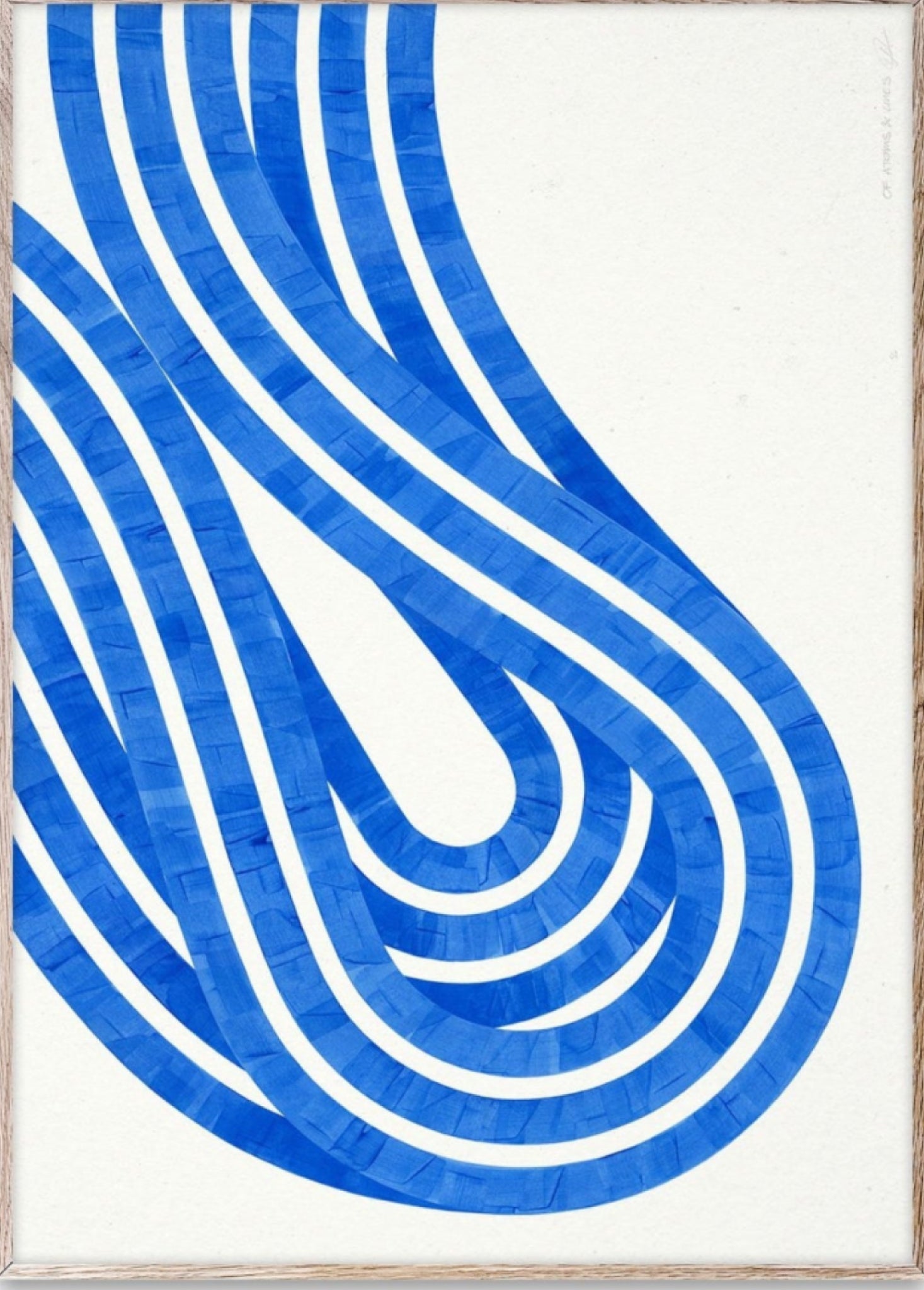 Paper Collective Entropy Blue 02 Poster, 30x40 Cm