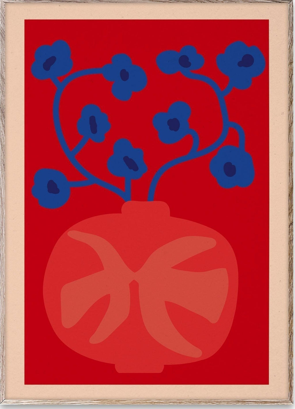 Paper Collective The Red Vase Poster, 30 X40 Cm