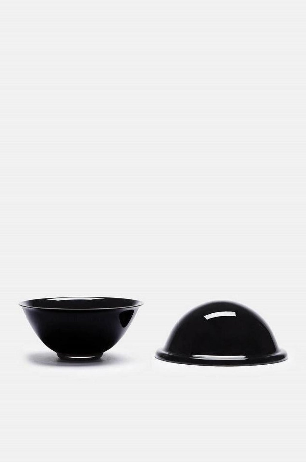 Lyngby Rhombe Chapeau Bowl With Lid, Black, Large