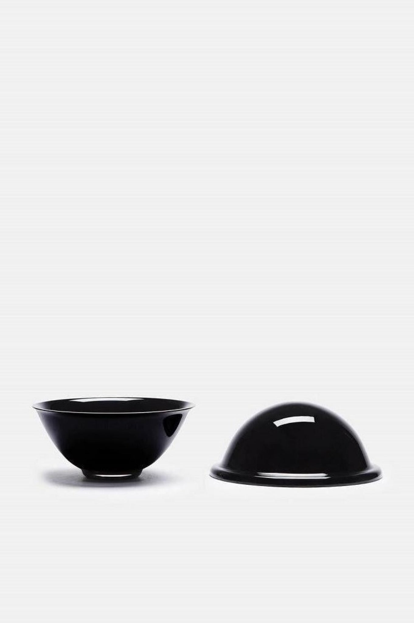 Lyngby Rhombe Chapeau Bowl With Lid, Black, Large