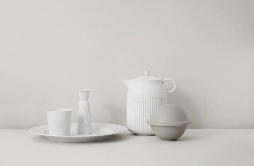 Lyngby Rhombe Chapeau Bowl With Lid, Matt Camel, Large