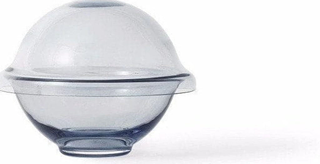 Lyngby Rhombe Chapeau Bowl With Lid, Blue, Large