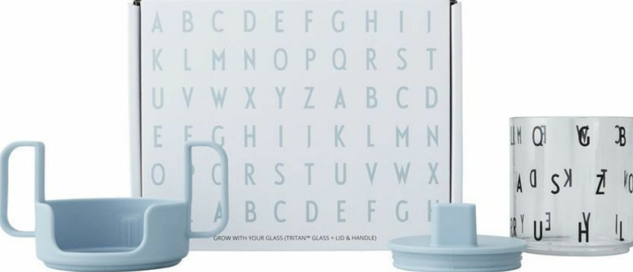 Design Letters Grow with your cup set, Light Blue
