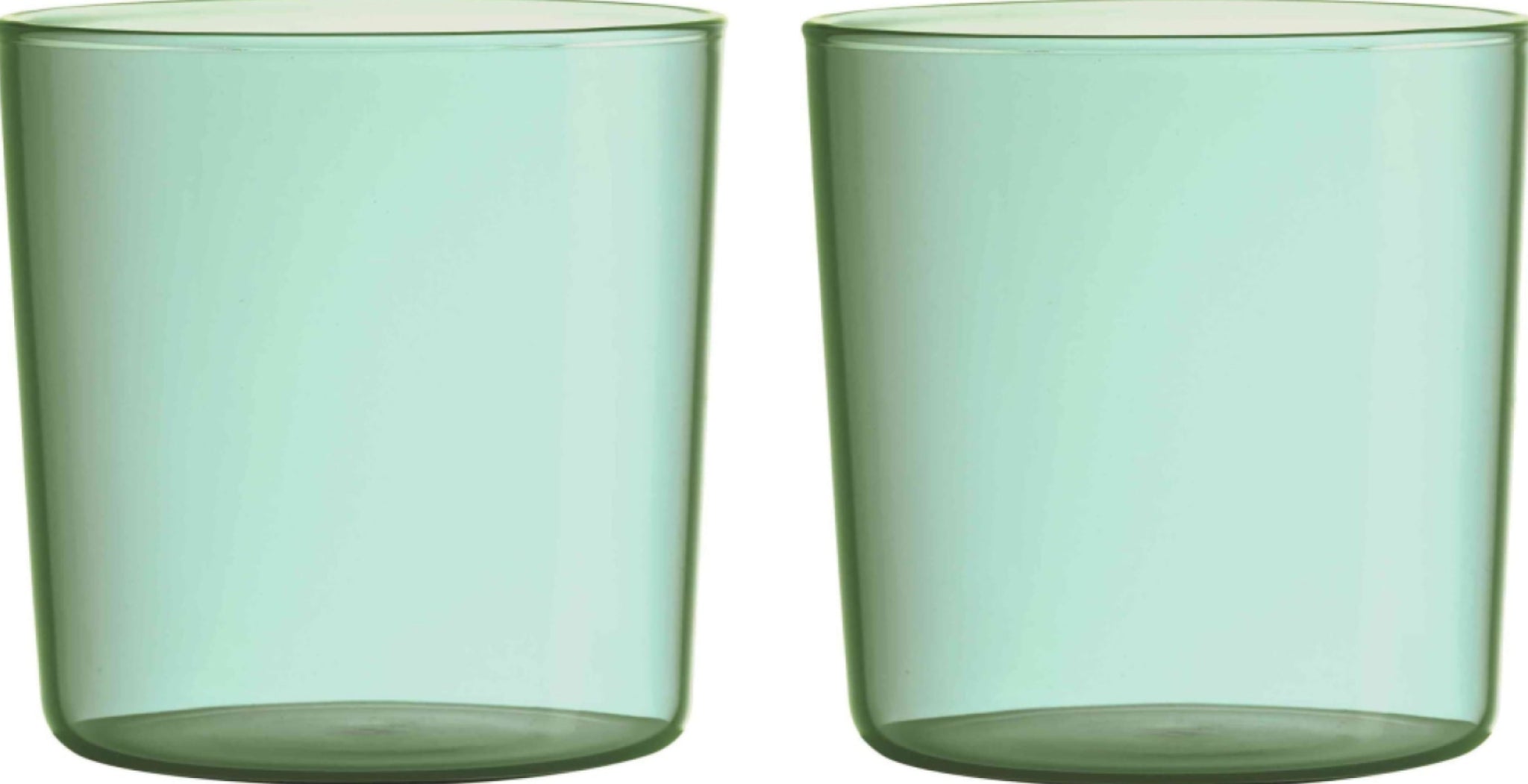 Design Letters Kids Colored Eco Drinking Glass Set of 2, Green
