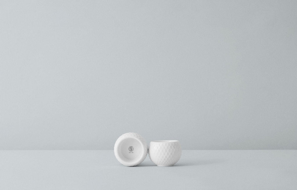Lyngby RhombeTealight Holder, White, 2 pcs.