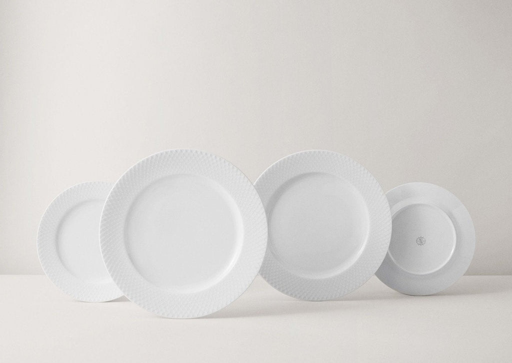 Lyngby Rhombe plate white, 20cm