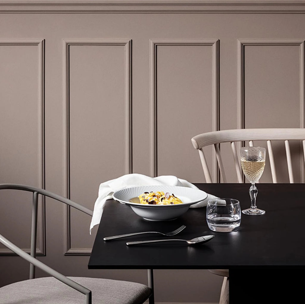 Lyngby Rhombe Pasta plate Ø24,5cm, White