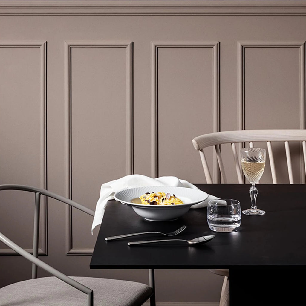 Lyngby Rhombe Pasta plate Ø24,5cm, White