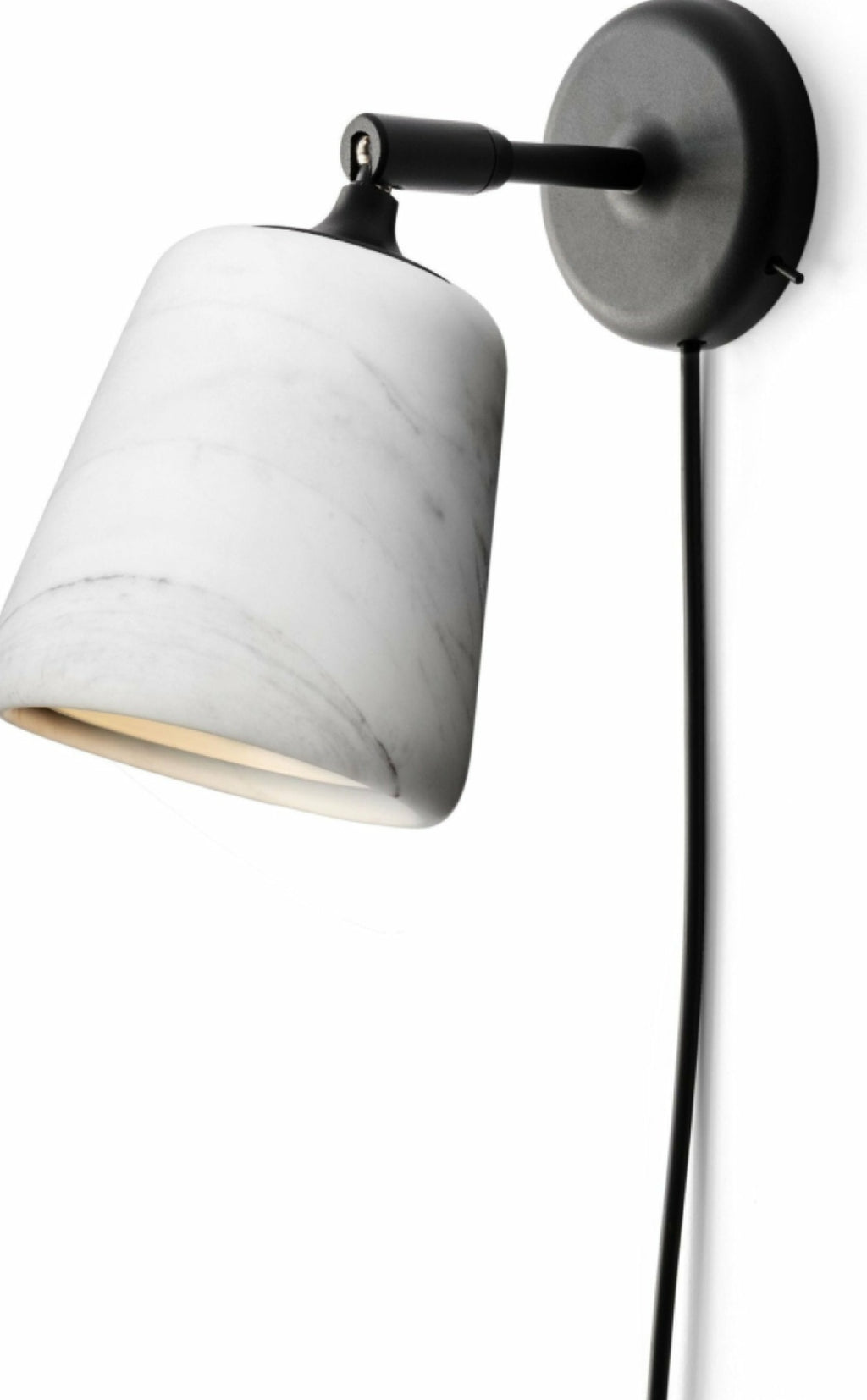 New Works Material Wall Lamp Marble, White