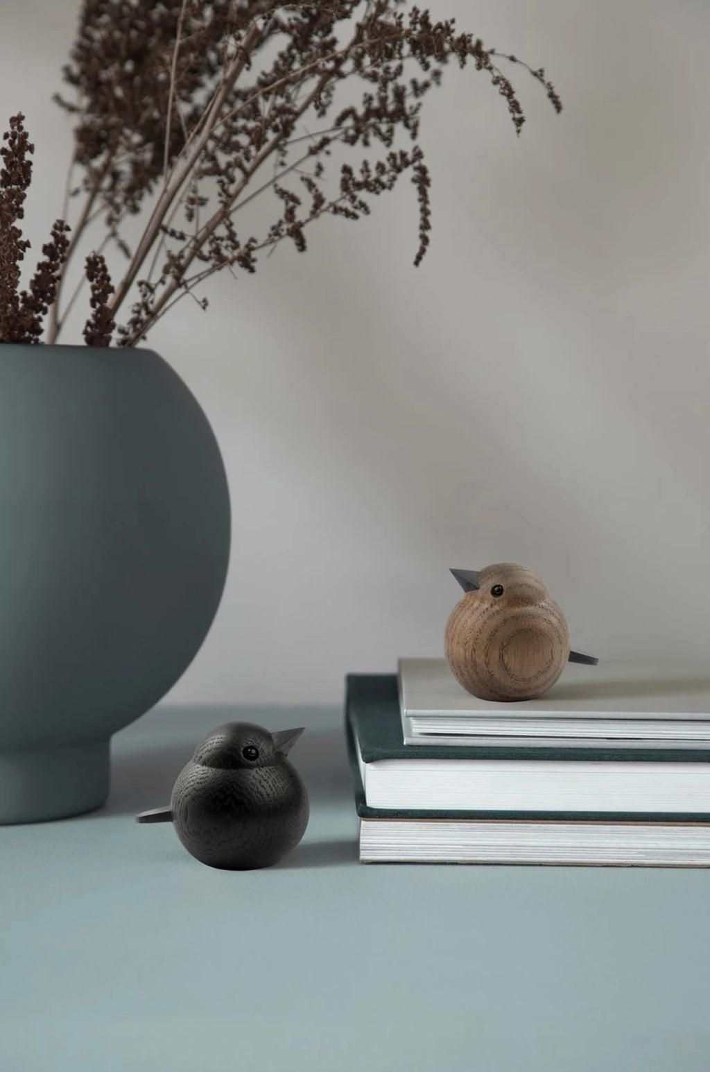 Novoform Design Baby Sparrow Decorative Figure, Dark Stained Oak