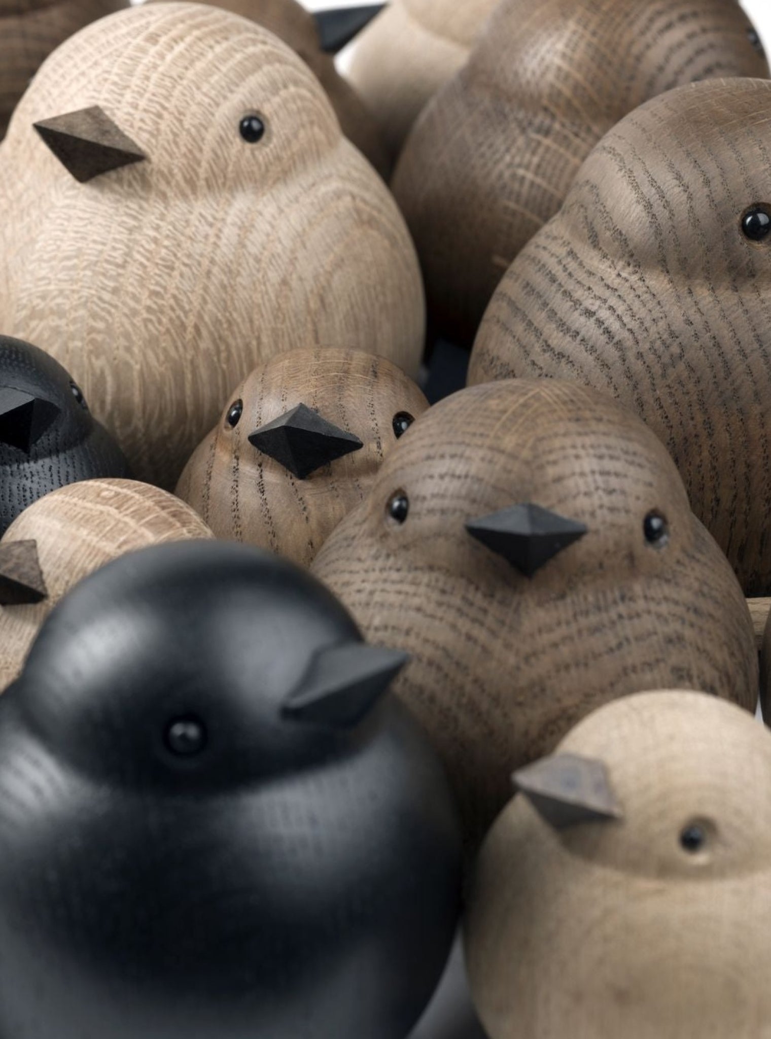 Novoform Design Mini Sparrow Decorative Figure, Dark Stained Oak