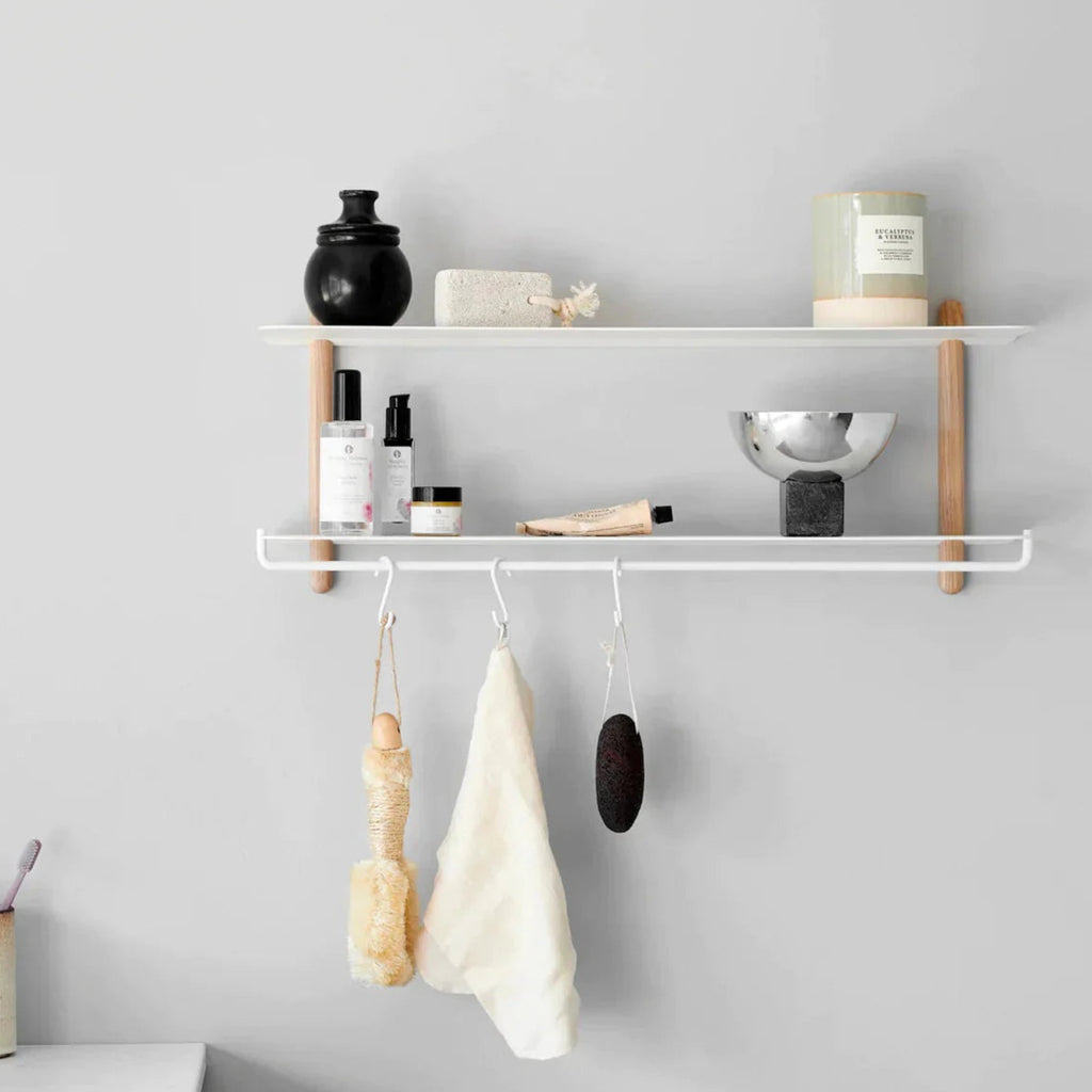 Gejst Nivo Shelf Hooks 3-pack, White - Hang Towels & Pots In Kitchen/bath