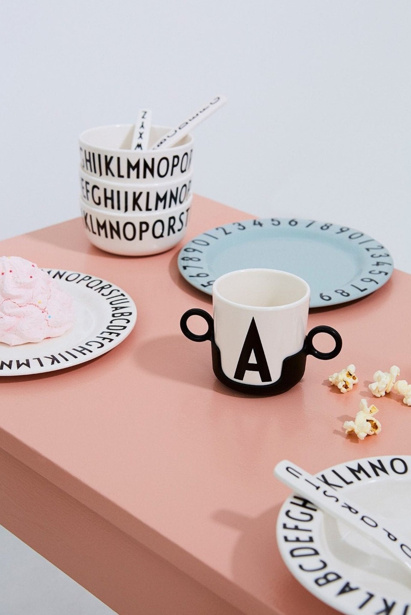 Design Letters Holds for Abc Melamine Cups, Pink