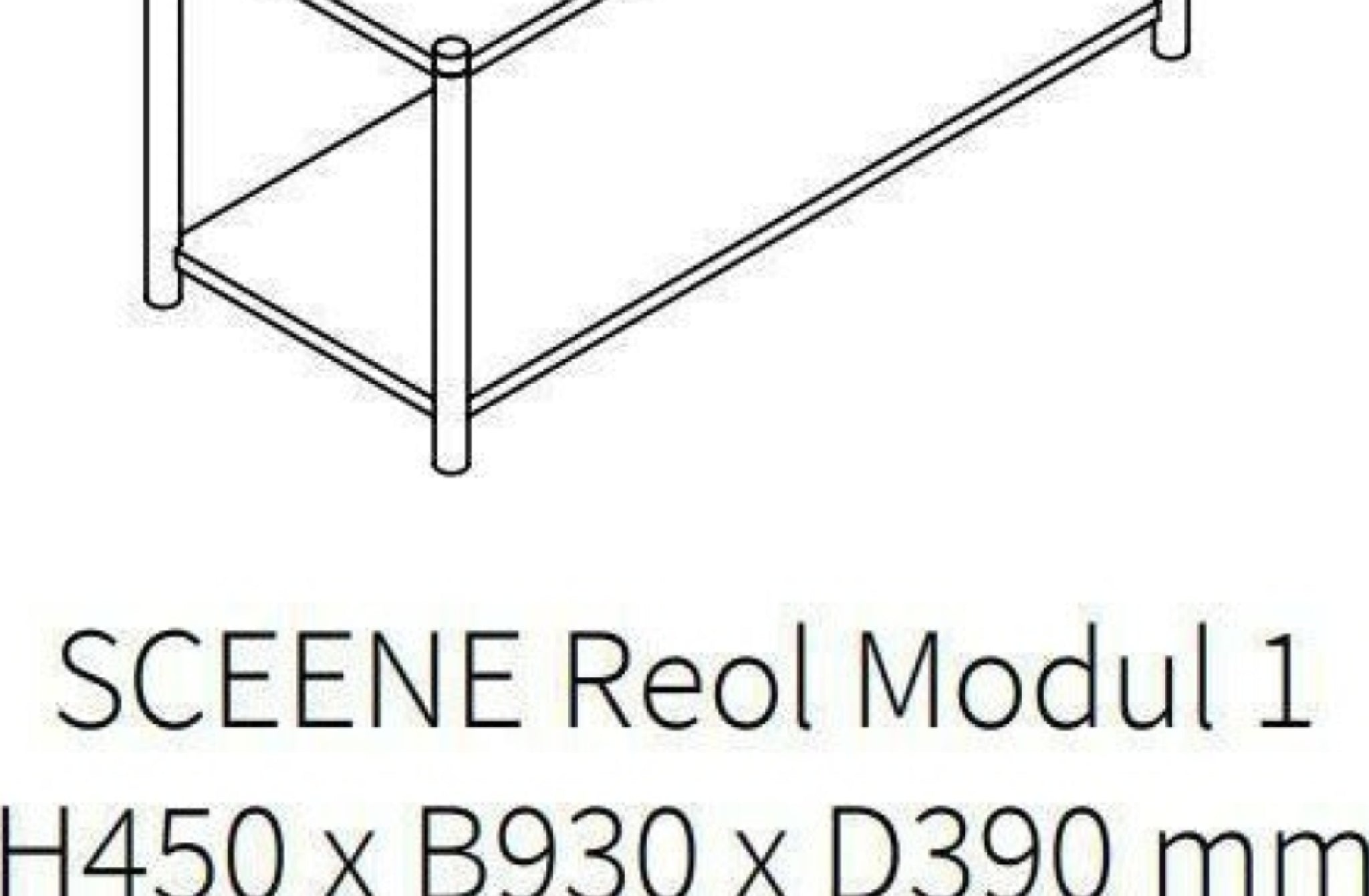 Gejst Sceene Reol Module 1 – Black Oak Shelving Unit 45x93x39 Cm