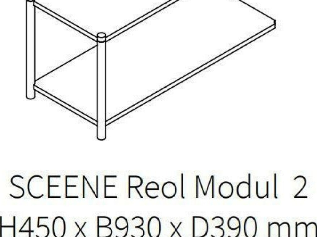 Gejst Sceene Reol Module 2 Black Oak - 450x930x390 Mm | Shelf Unit