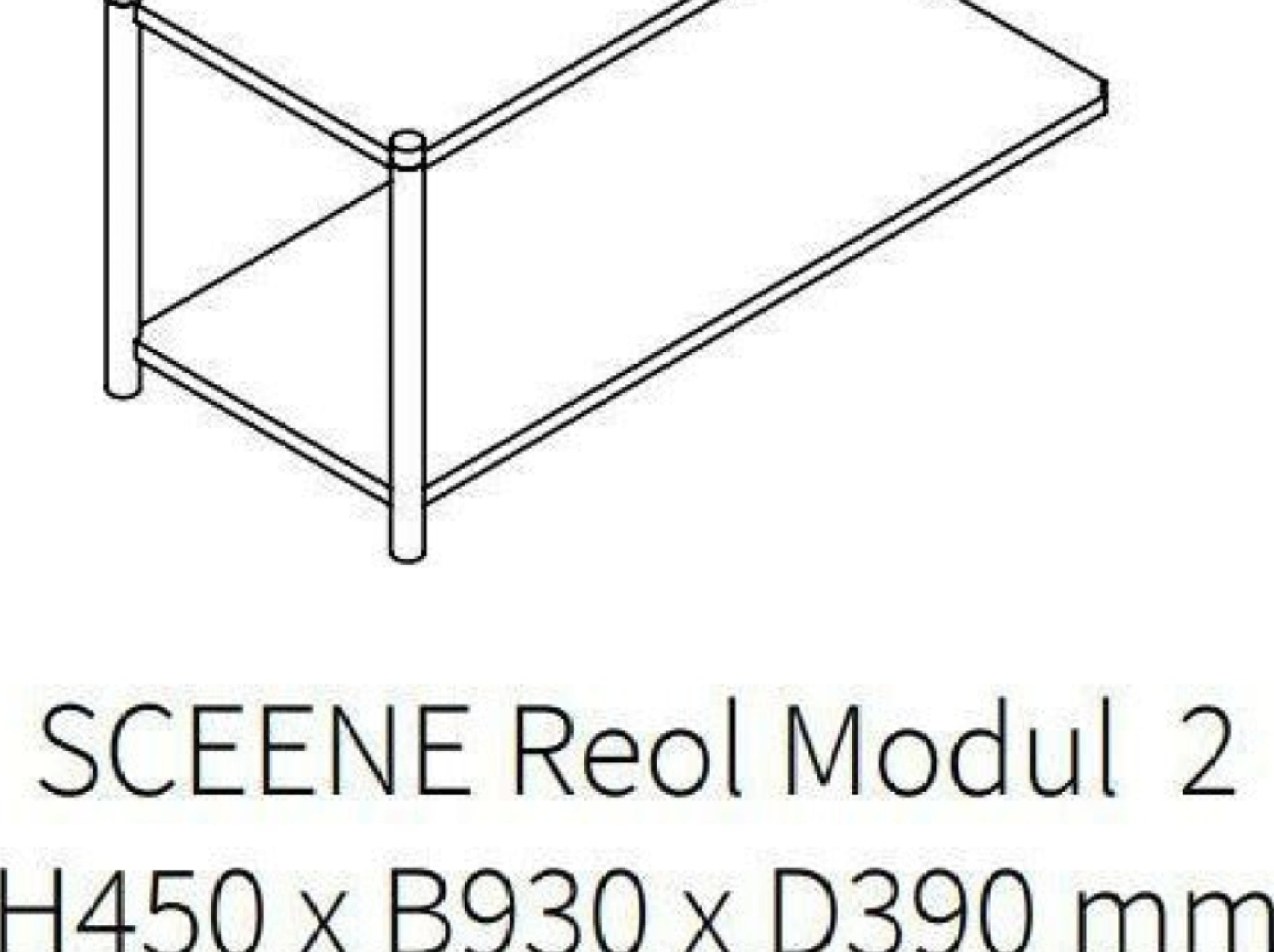 Gejst Sceene Reol Module 2 Black Oak - 450x930x390 Mm | Shelf Unit