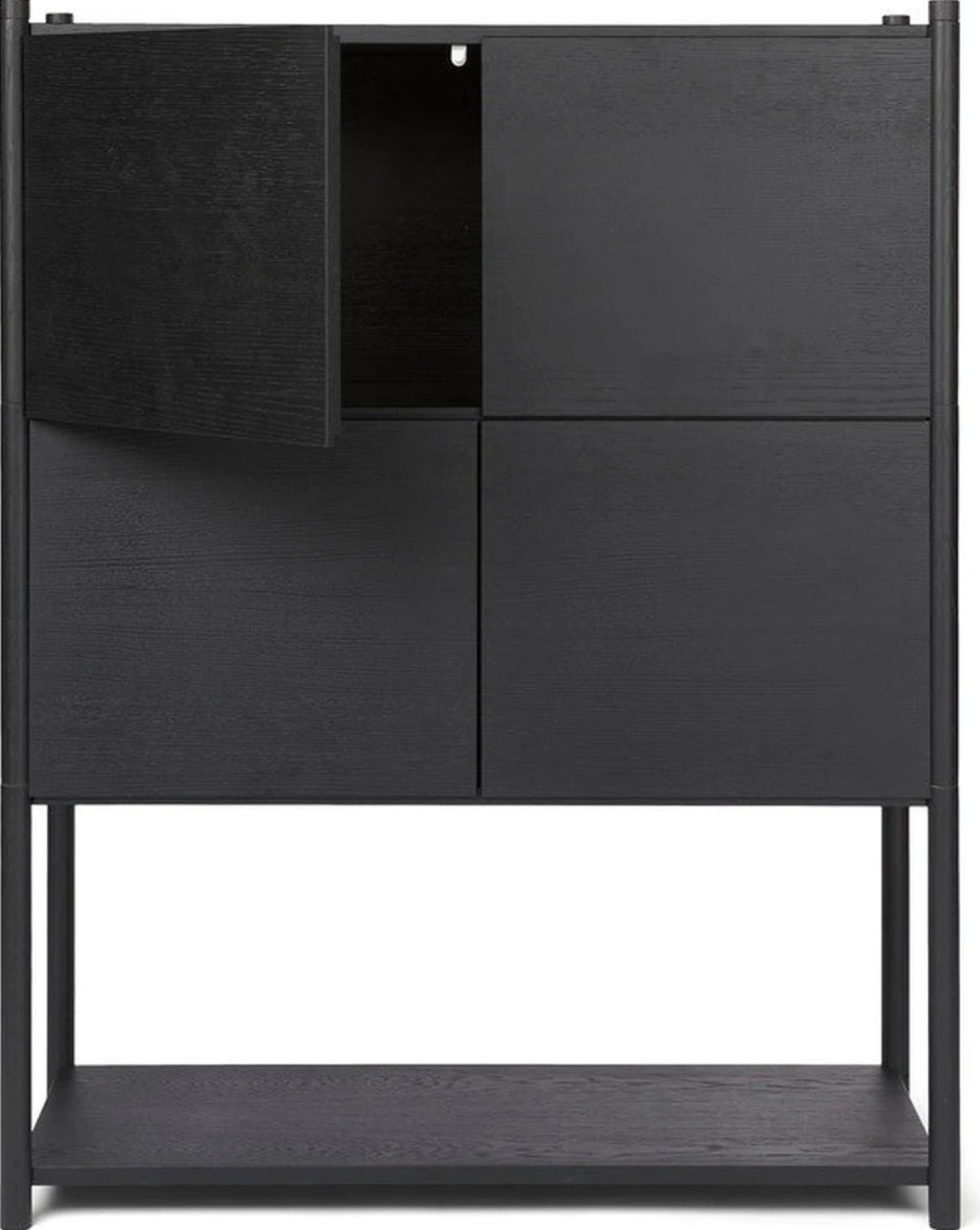 Gejst Sceene Shelf E 93cm Black Oak Bookcase — Modular Wall Shelf