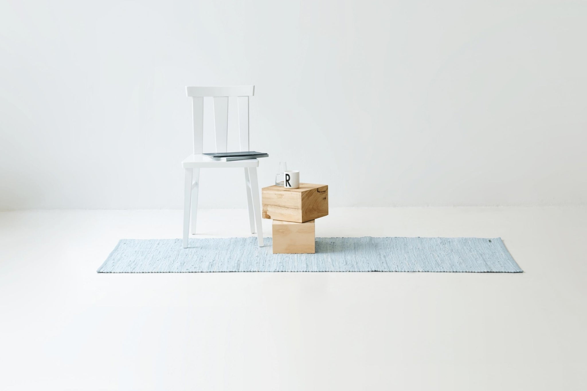 Rug Solid Cotton Rug Daydream Blue, 170 X 240 Cm