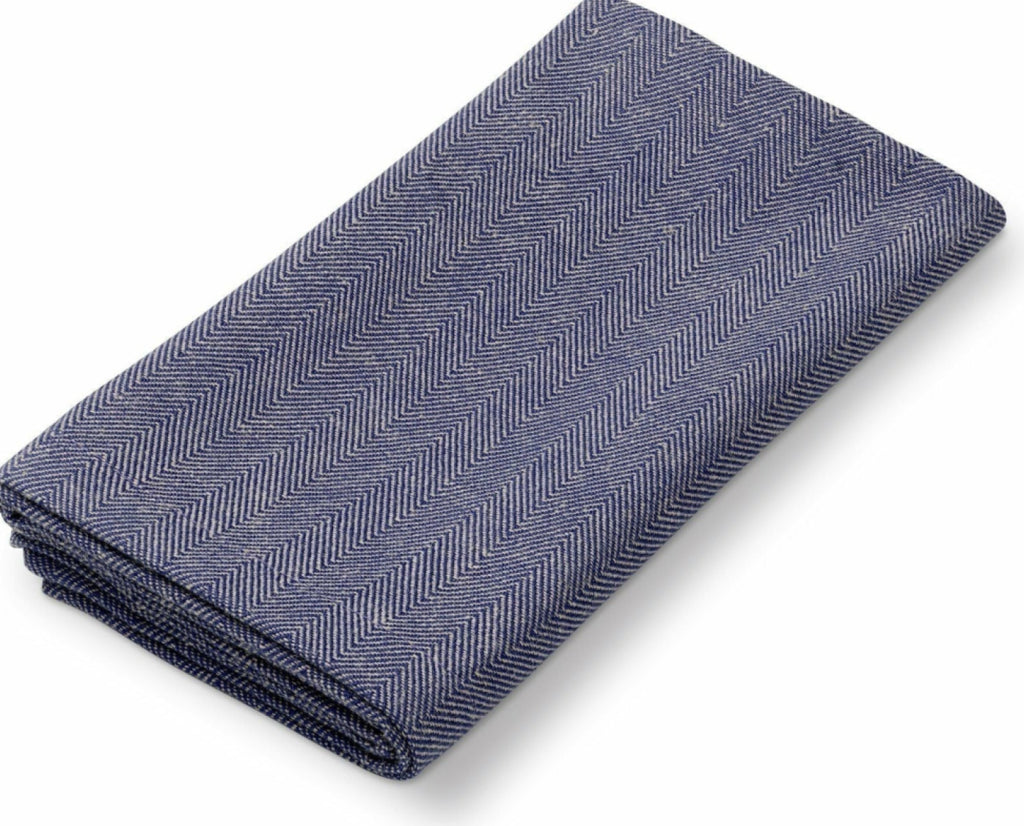 Lyngby Porcelæn Herringbone Napkins 45x45 Cm Blue, 4 Pcs.