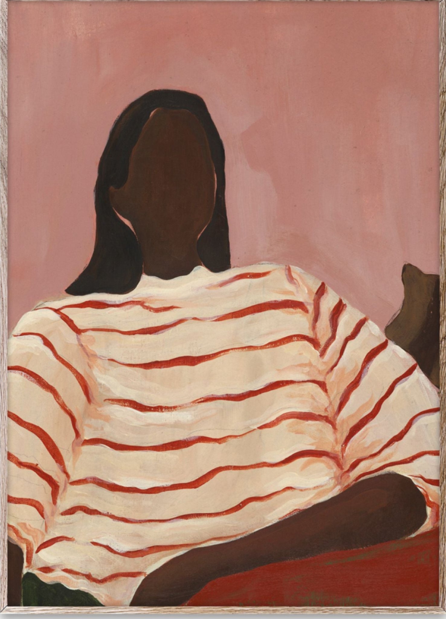 Paper Collective Red Stripes Poster, 50x70 Cm