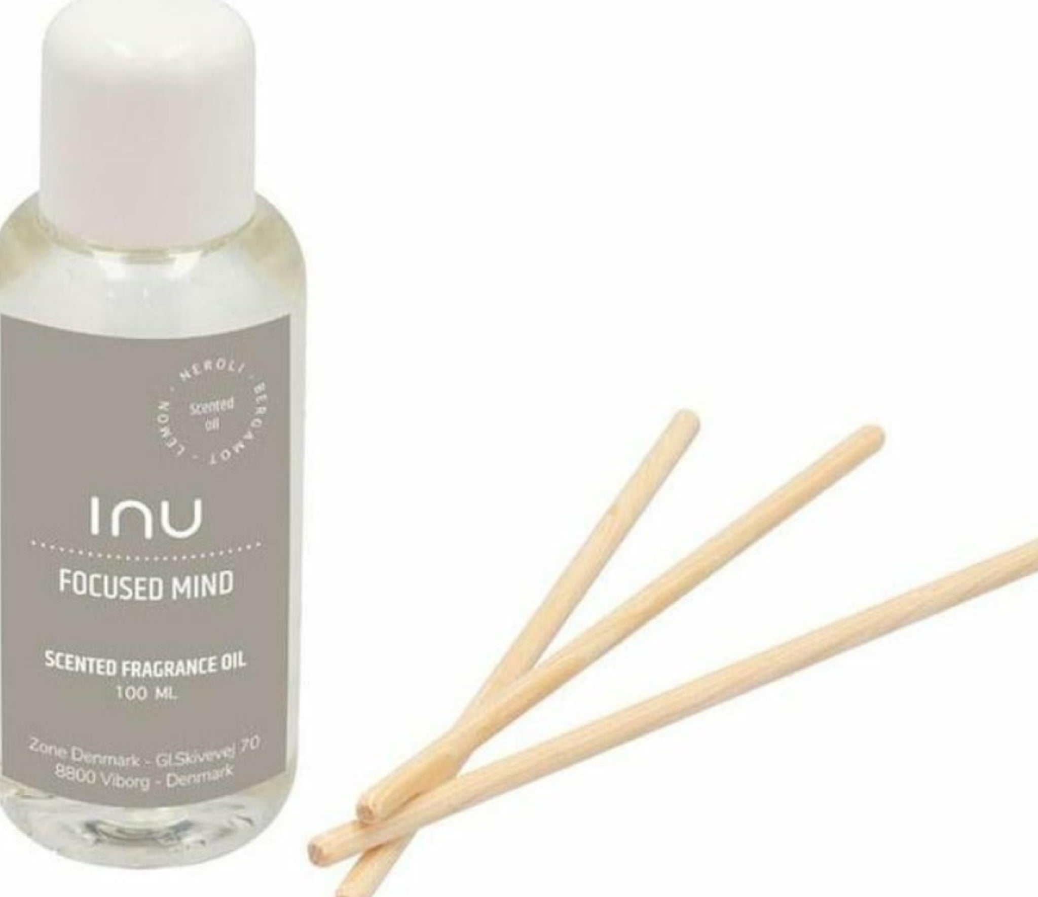 Zone Denmark Inu Fragrance Atomizer Refill + 5 Sticks Focused Mind, 0,1 L