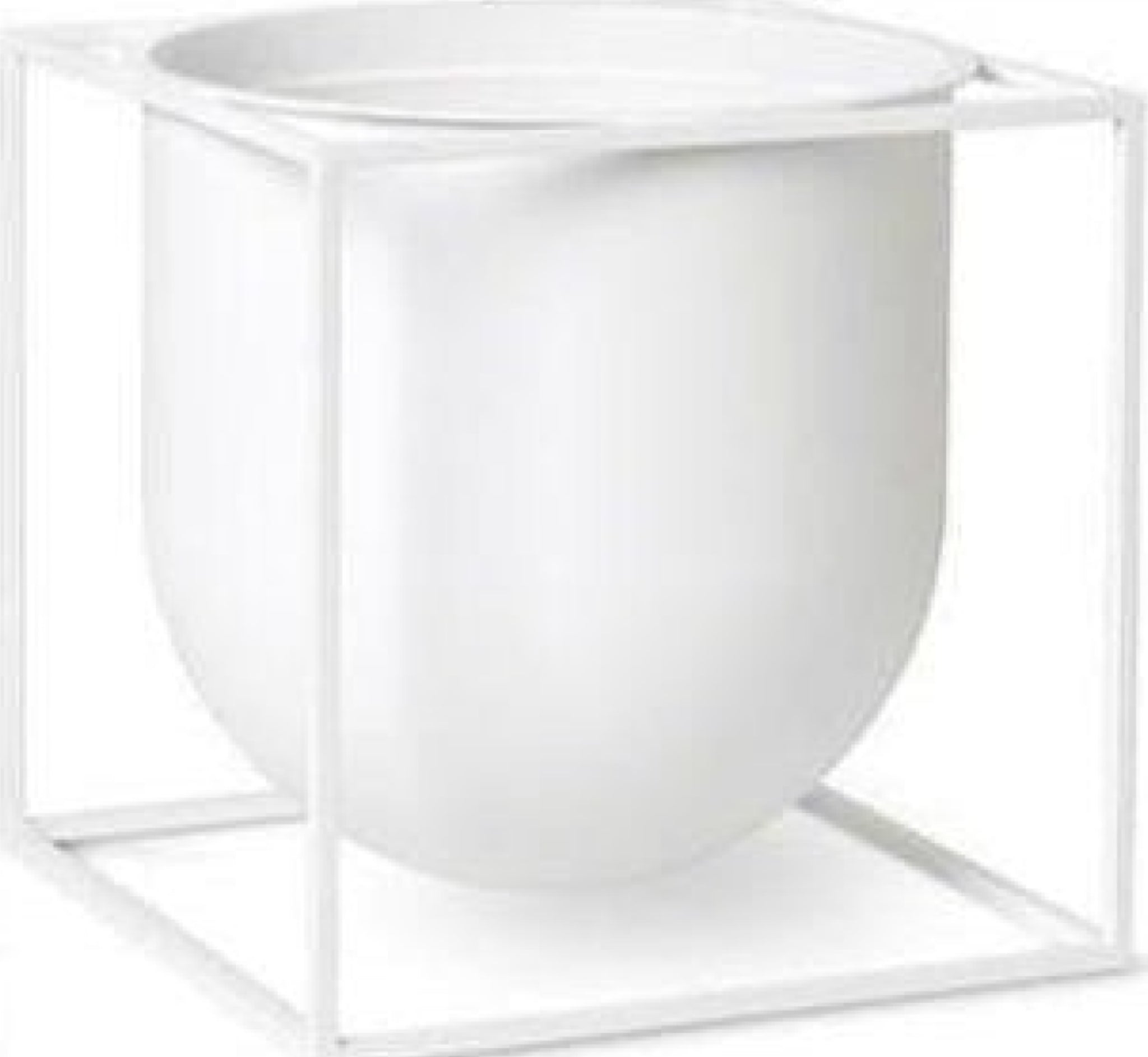 Audo Copenhagen Kubus flowerpot white, 23cm
