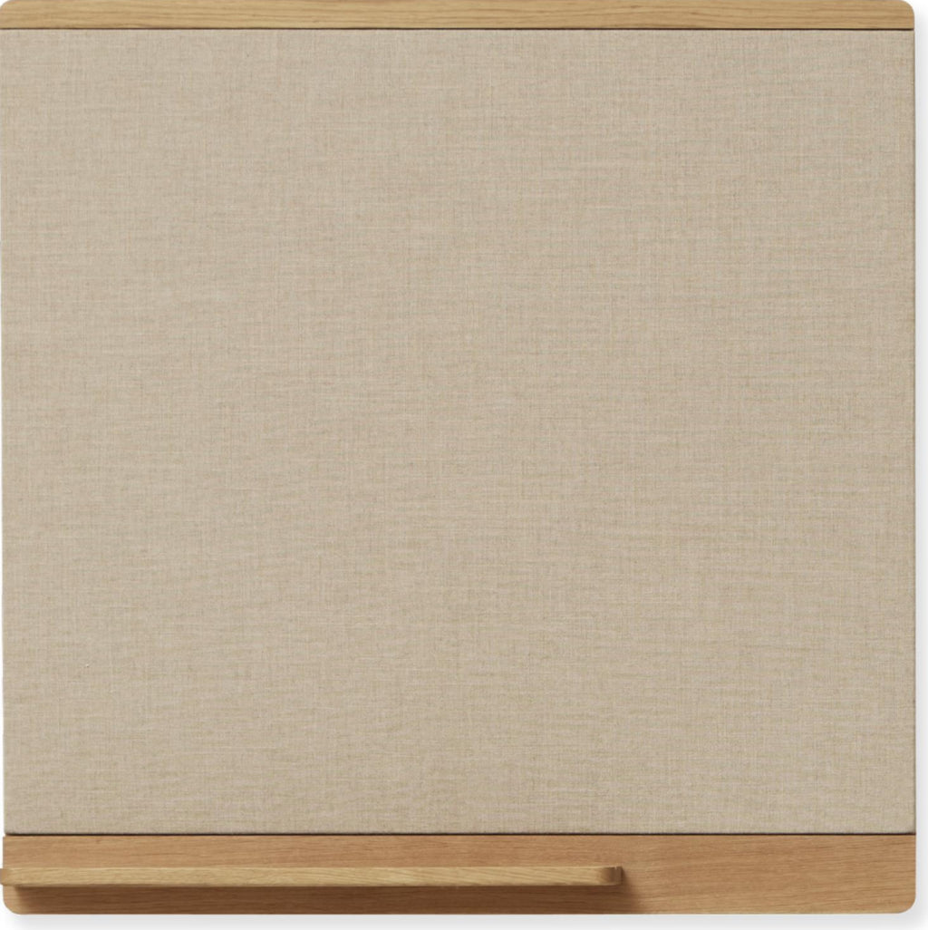 Form & Refine Rim Pinboard 75x75 cm Solid Oak - Recycled Canvas Shelf