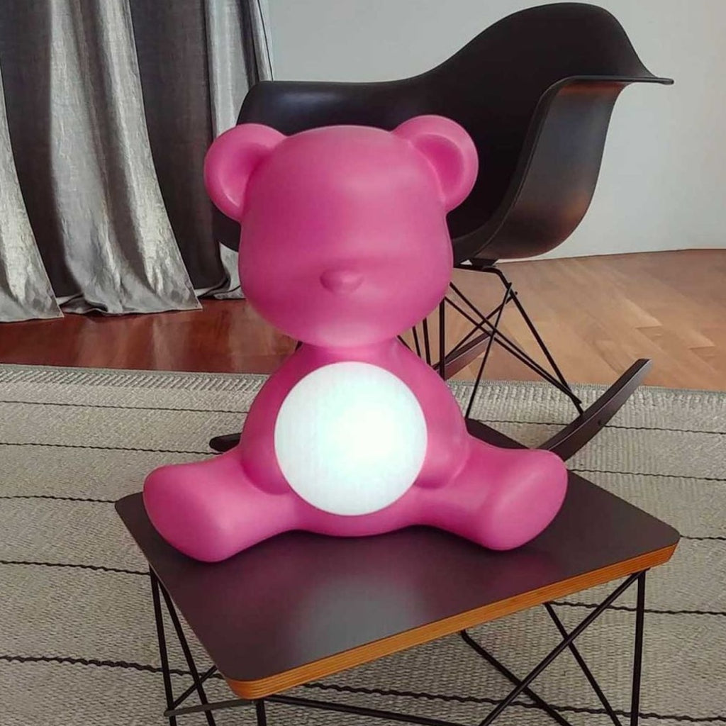 Qeeboo Teddy Girl LED Table Lamp - Stylish Black Rechargeable Design