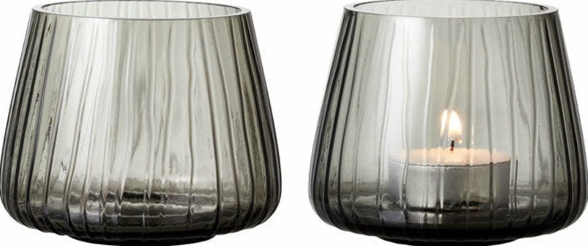 BITZ Kusintha tealight holder 2 pcs. H 7,5 cm, Smoke