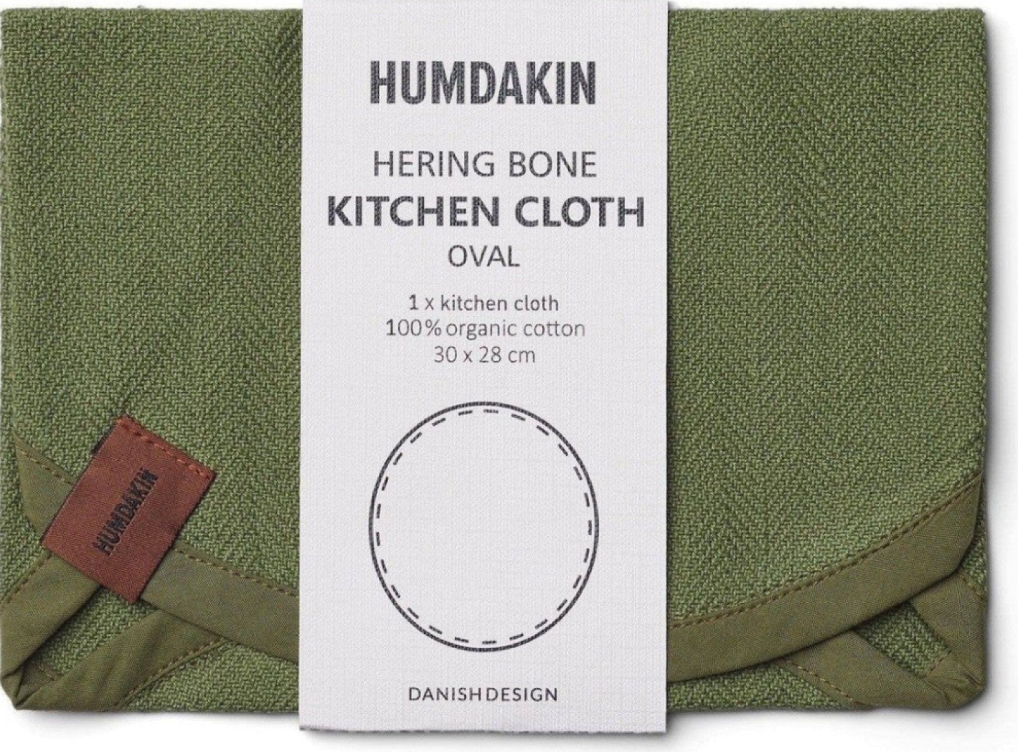Humdakin Herring Bone Oval Spültuch, Fern