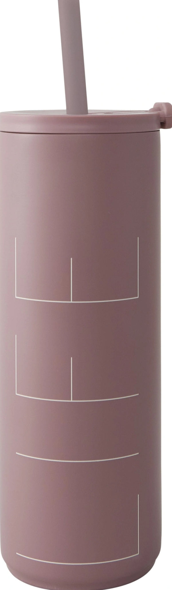 Design Letters Travel Thermal Straw Cup 500 ml, Ash Rose