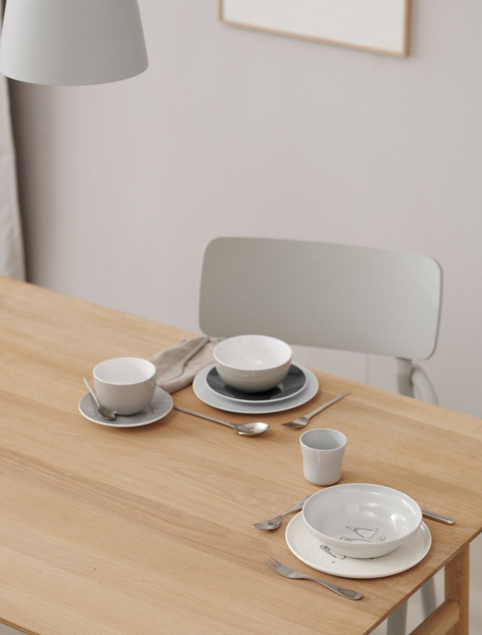 Stelton Pingo Children's Tableware Set With Pingo, Grey