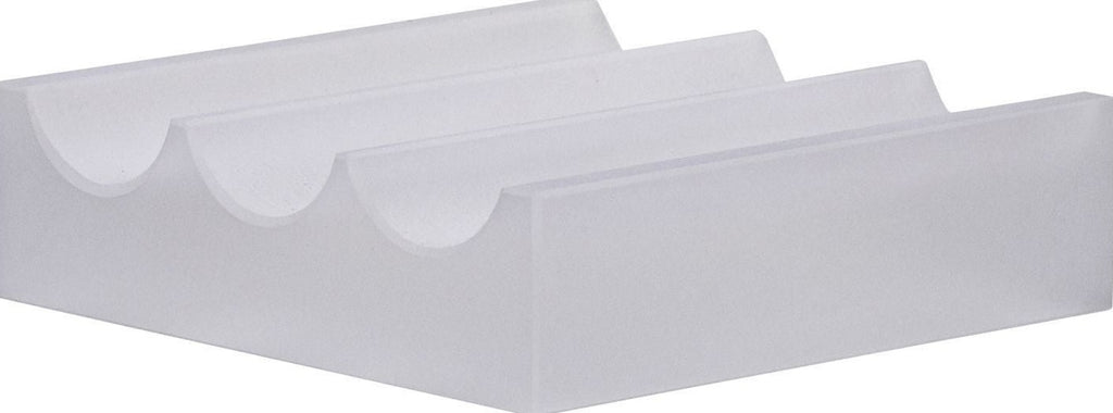 Hübsch Wave Desk Organizer Crystal Frosted Glass