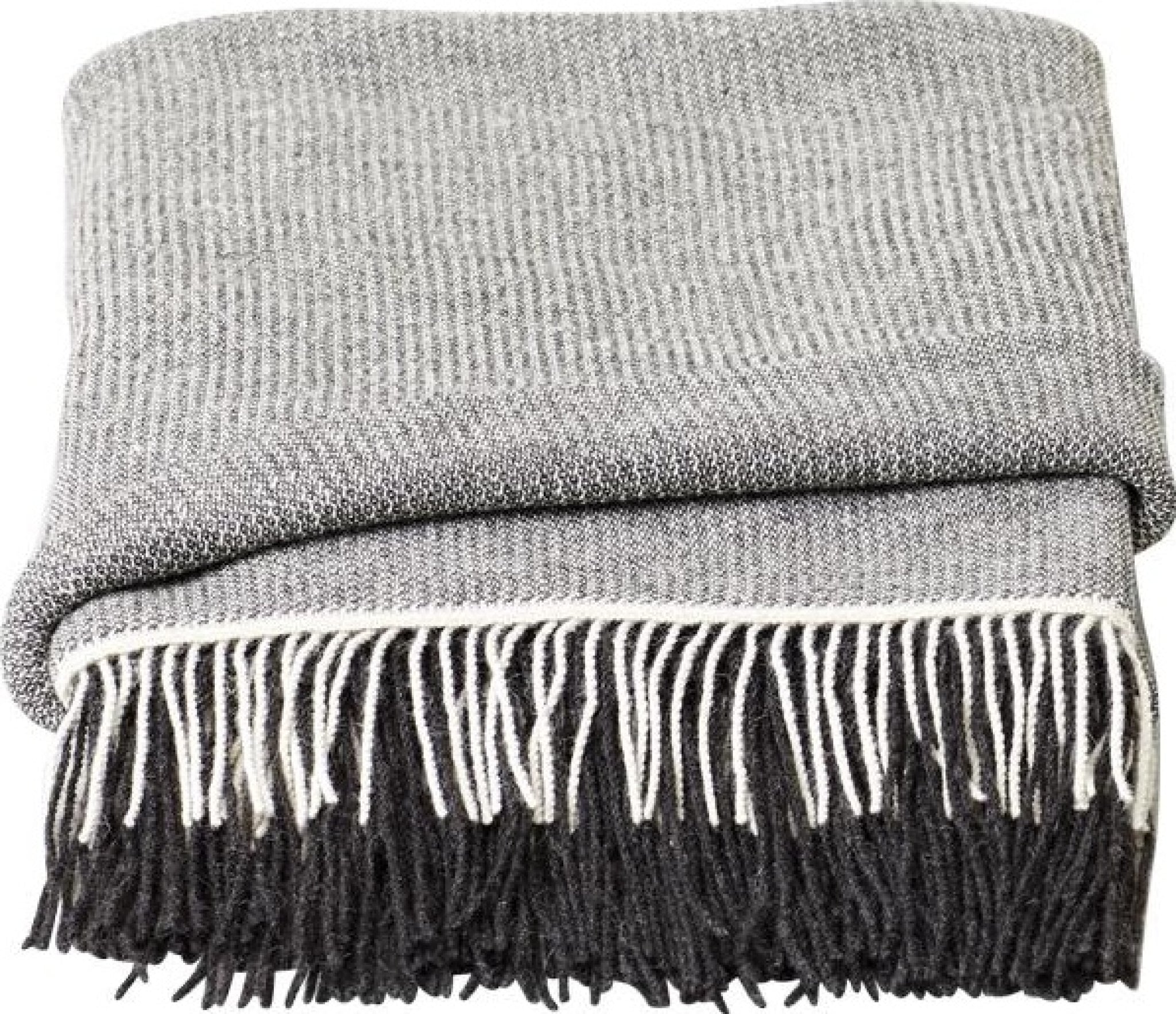 Form & Refine Aymara 100% Alpaca Plaid 130x190 Cm — Light/dark Grey