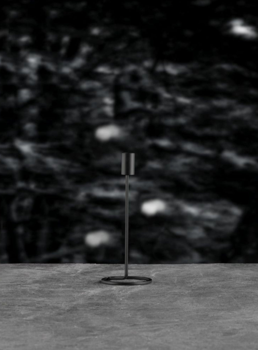 Villa Collection Candlestick Black, 23 Cm