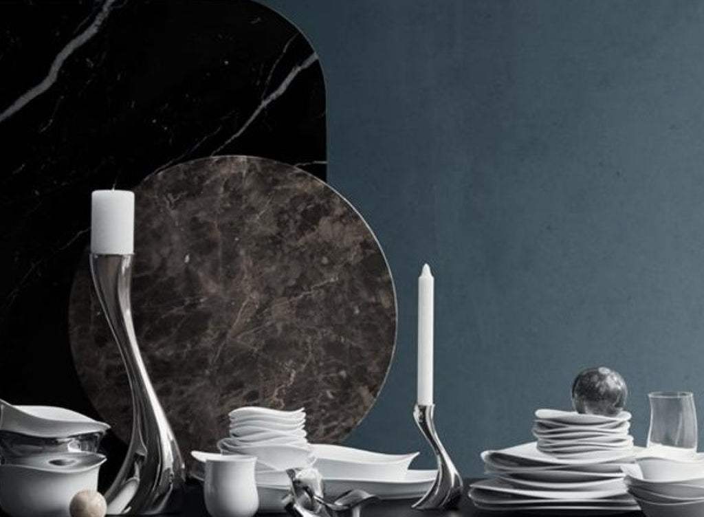 Georg Jensen Cobra Candle Holder Silver, 3 Piece Set