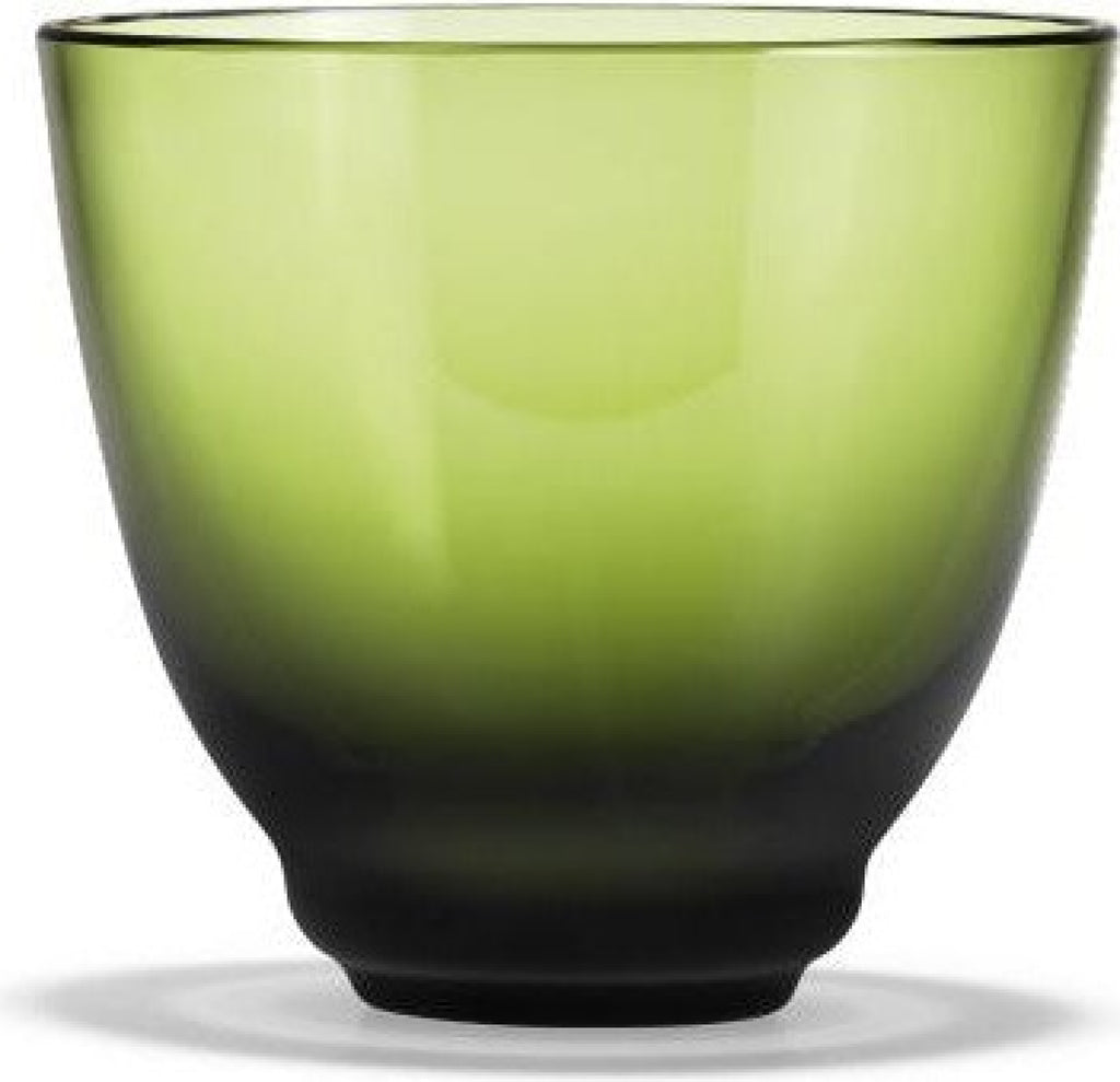 Holmegaard Flow Water Glass, Olive Green