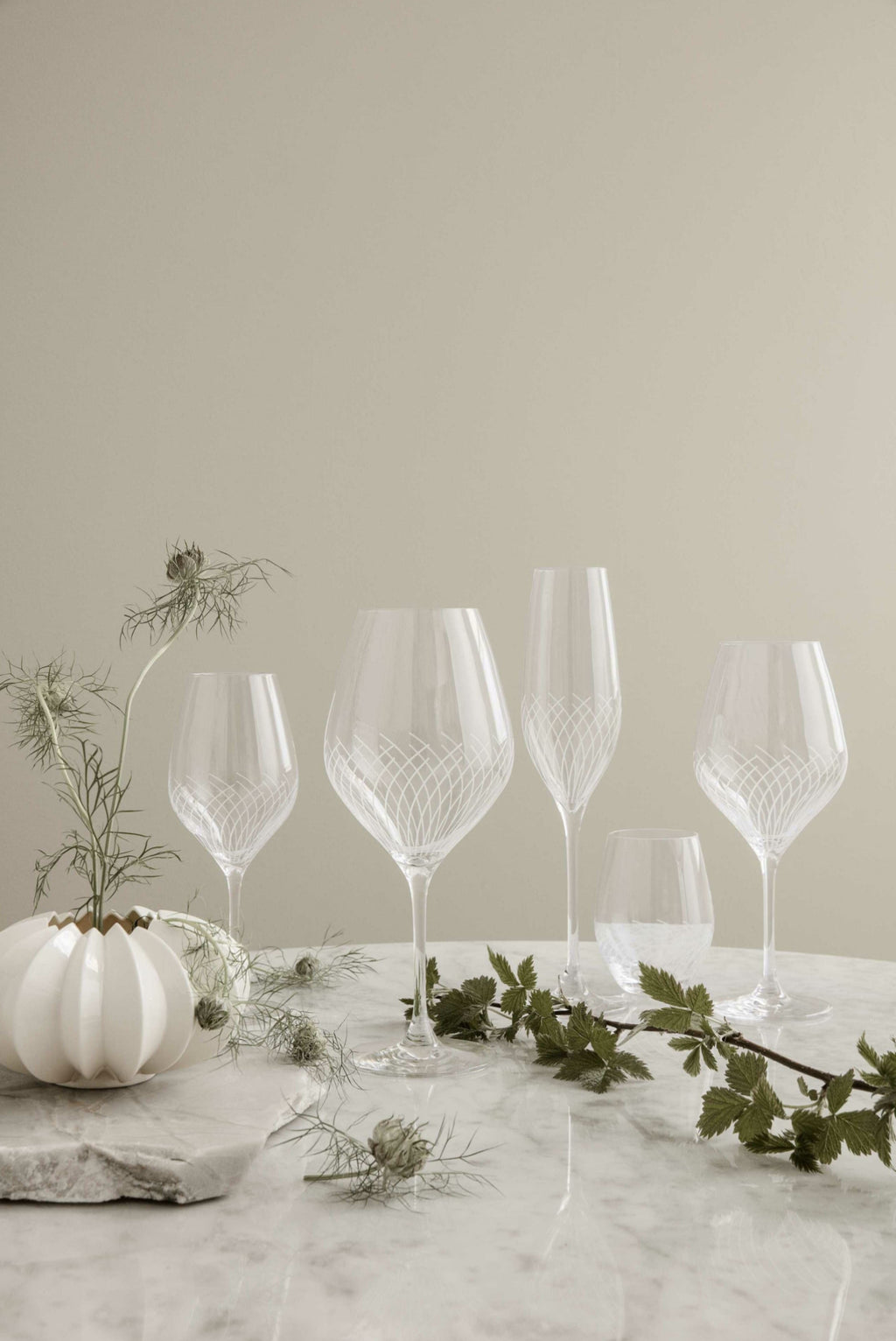 Holmegaard Cabernet Lines Burgundy Glass, 2 Pcs.