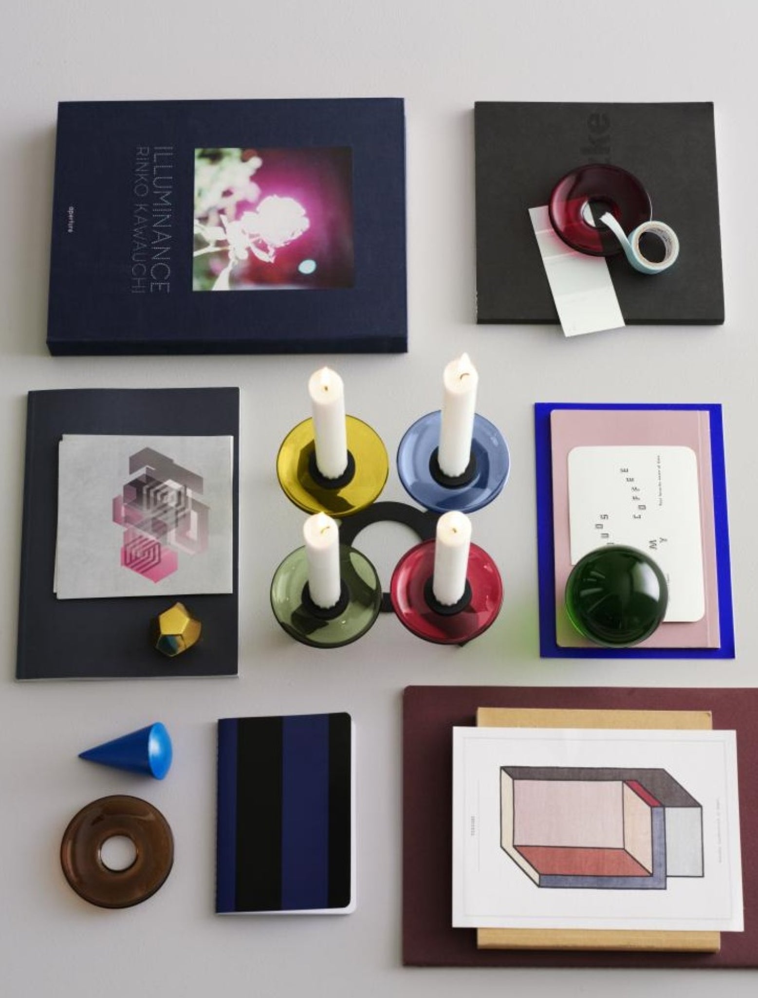 Holmegaard Lumi Glass Cuffs, Flat, Green