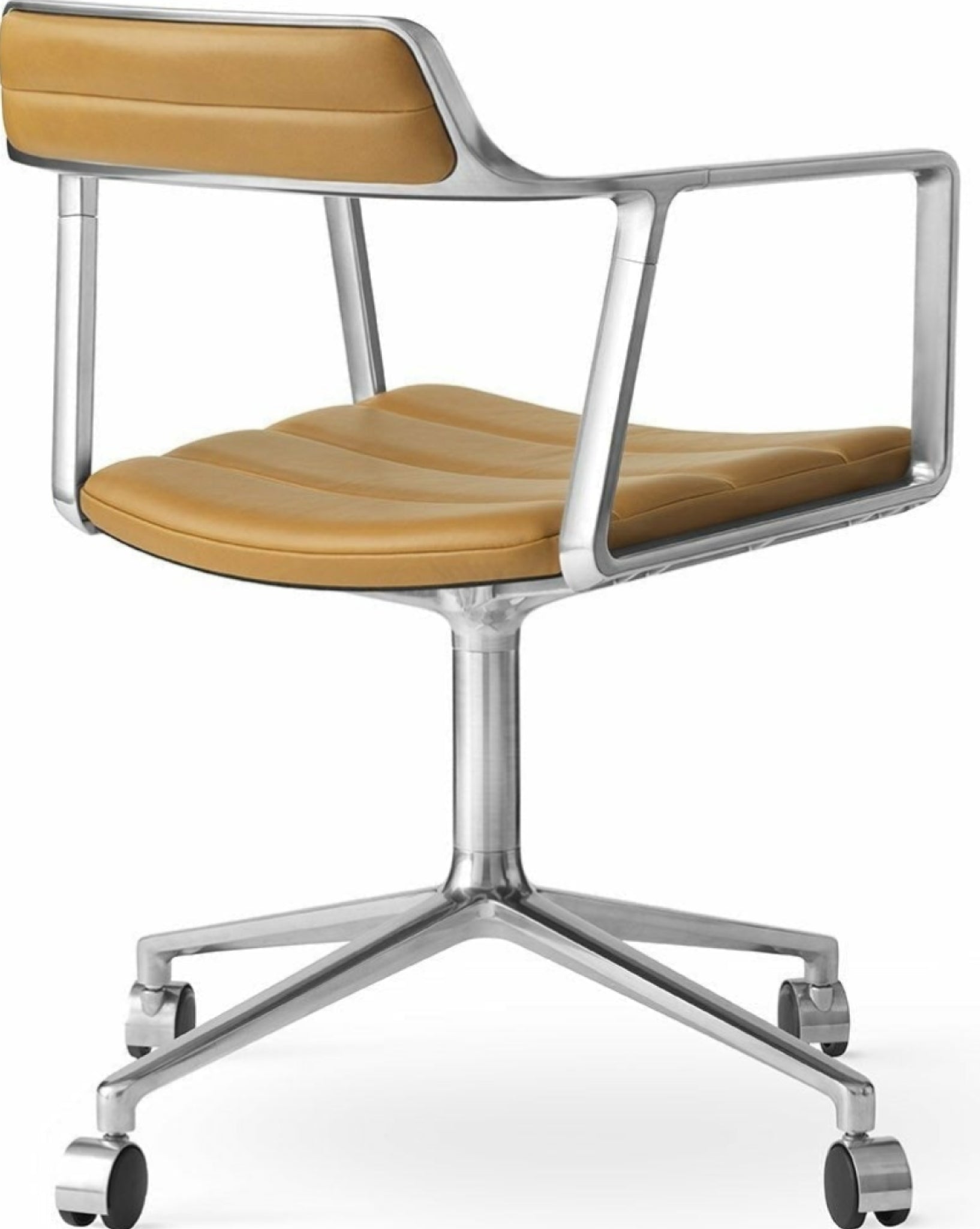 Vipp 452 Swivel Chair With Castors, Brown