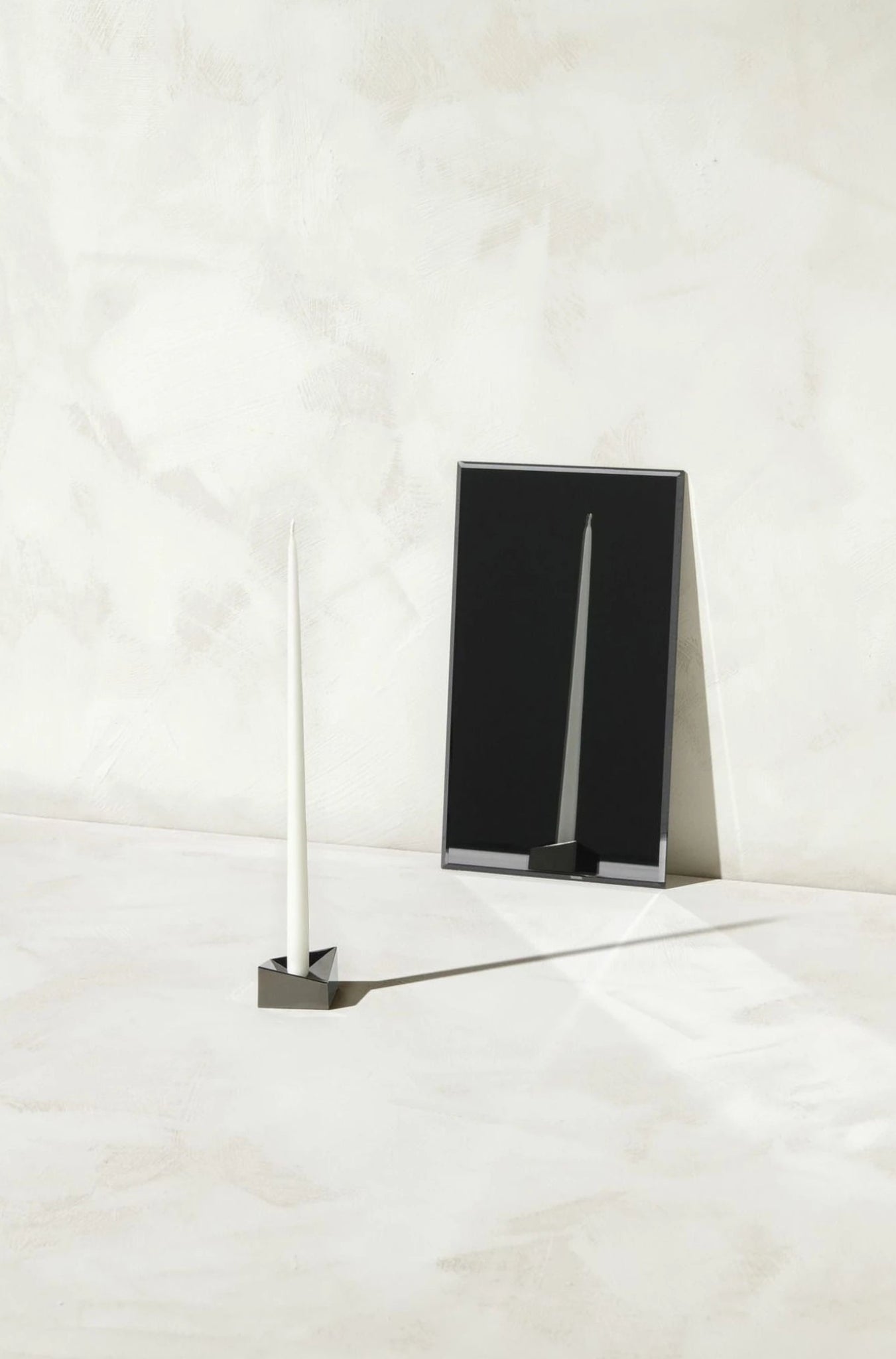 Stoff Nagel Candle Holder Small, Black Chrome