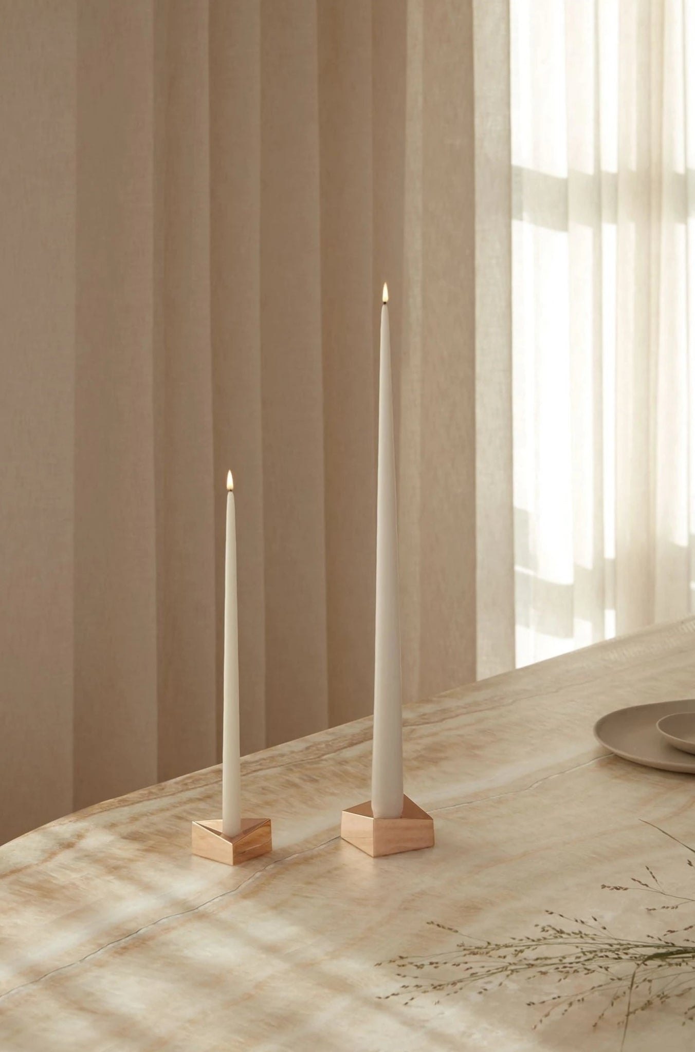 Stoff Nagel Candle Holder Small, Rose Gold