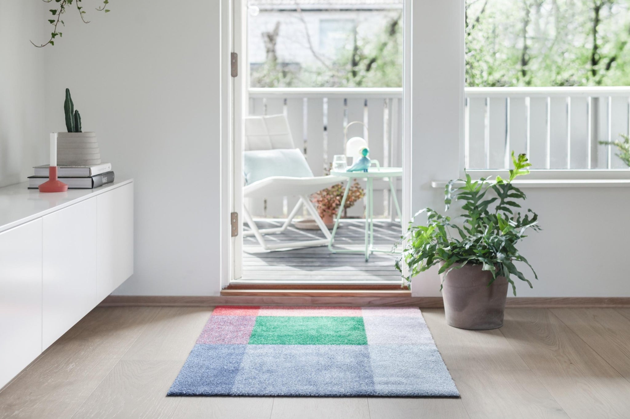 Heymat Mix Meadow Doormat 85x150 cm – Ocean PET & Nitrile Rubber