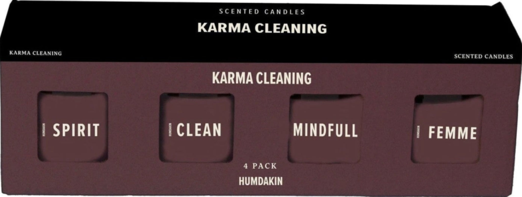 Humdakin Scented Candles Set Of 4, Karma Cleaning