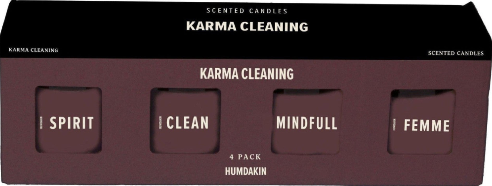 Humdakin Scented Candles Set Of 4, Karma Cleaning