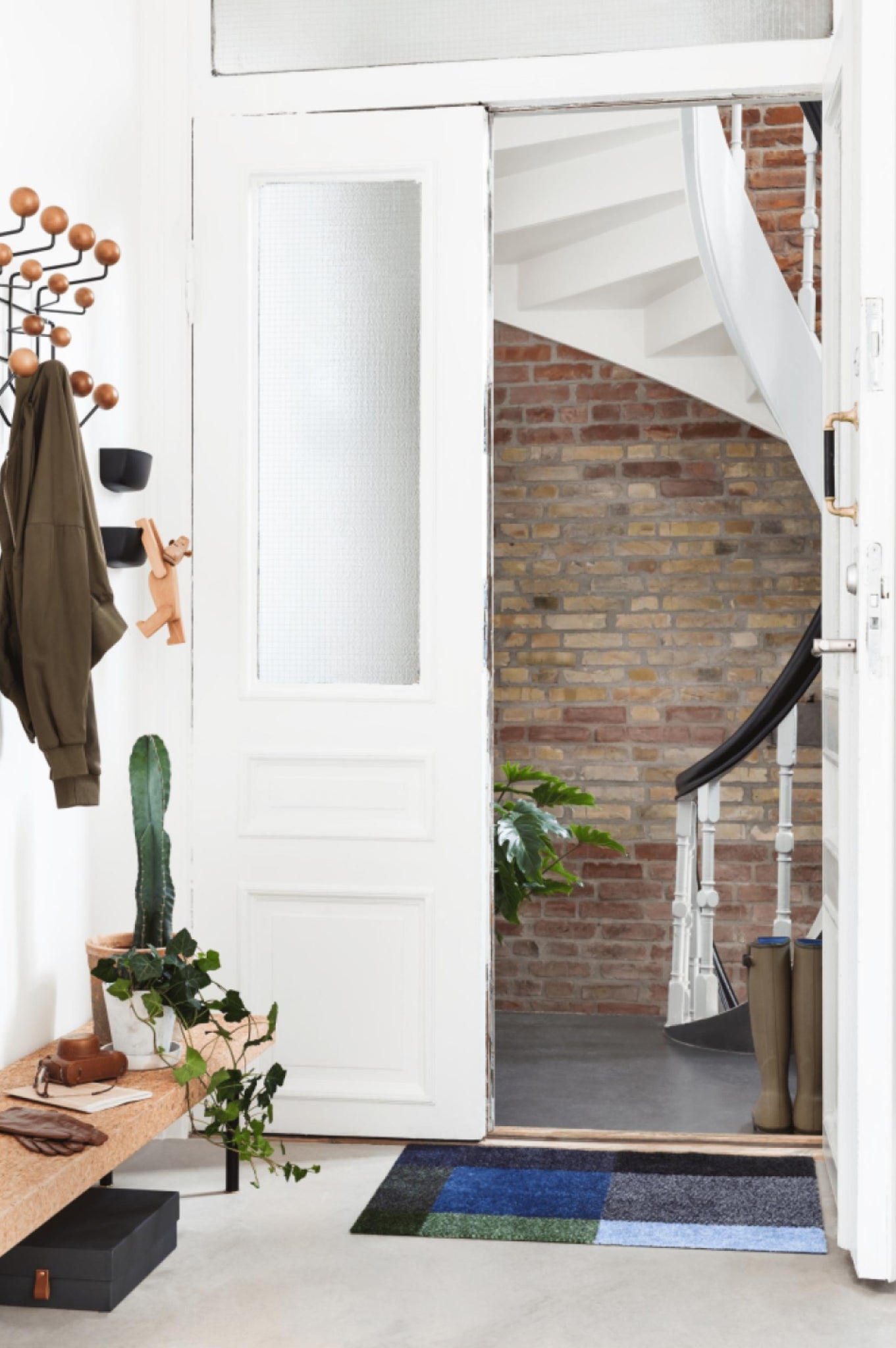 Heymat Mix Forest Doormat 85x150 cm – Green PET & SBR Rubber Non-Slip Mat